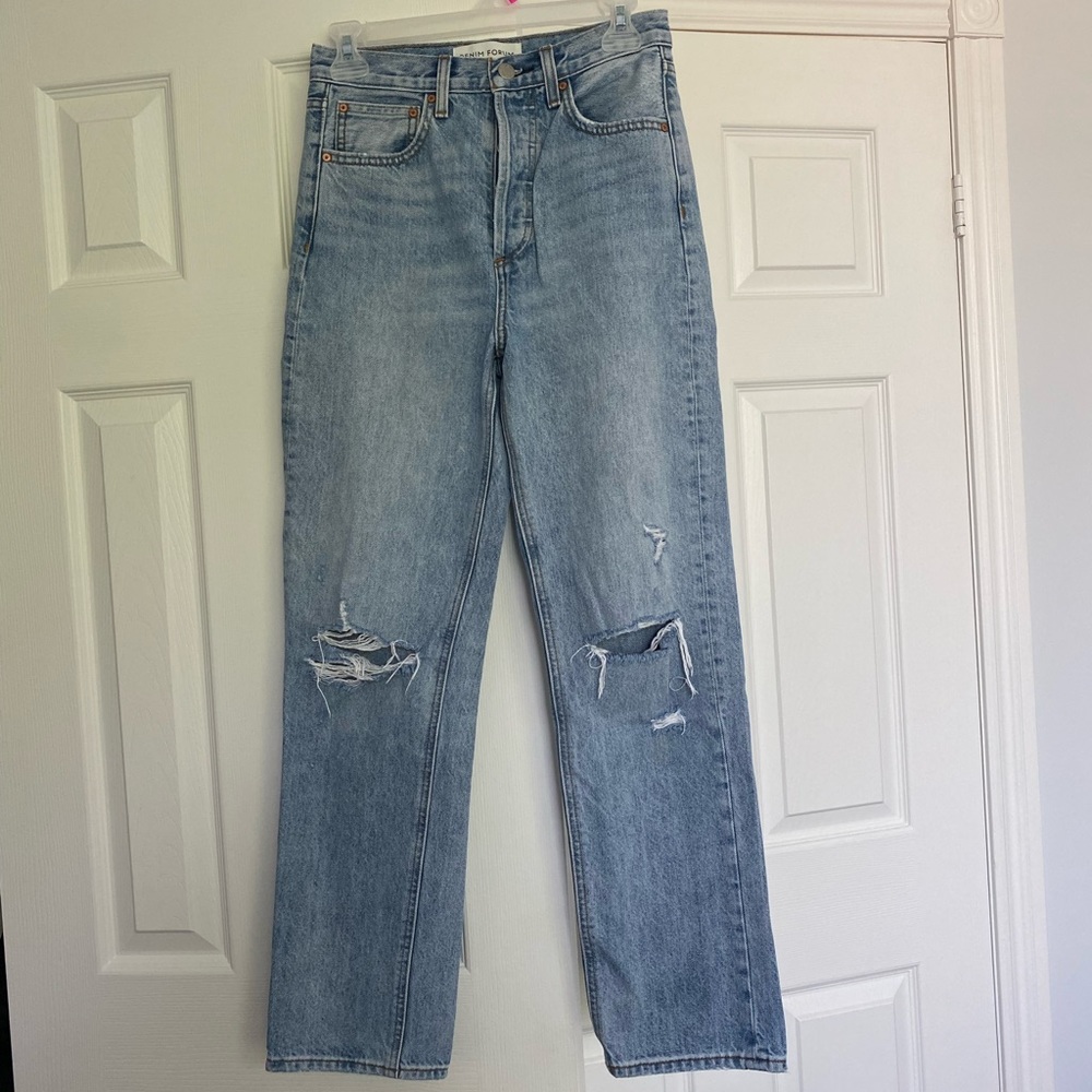 Aritzia Denim Forum Joni High-rise Straight Leg Jeans